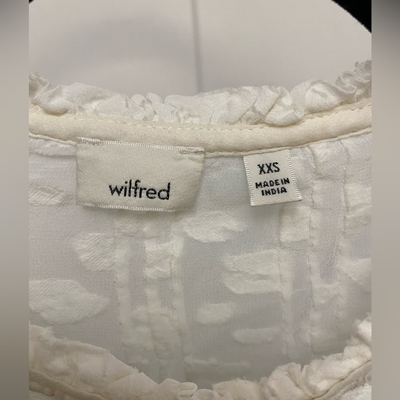 ð
ºAritzia Wilfred Lourdes White Lacey Blouse XXS - Picture 5 of 5